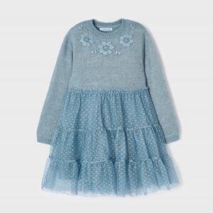 Size 2 Toddler Mayoral Blue Kids Formal Dress